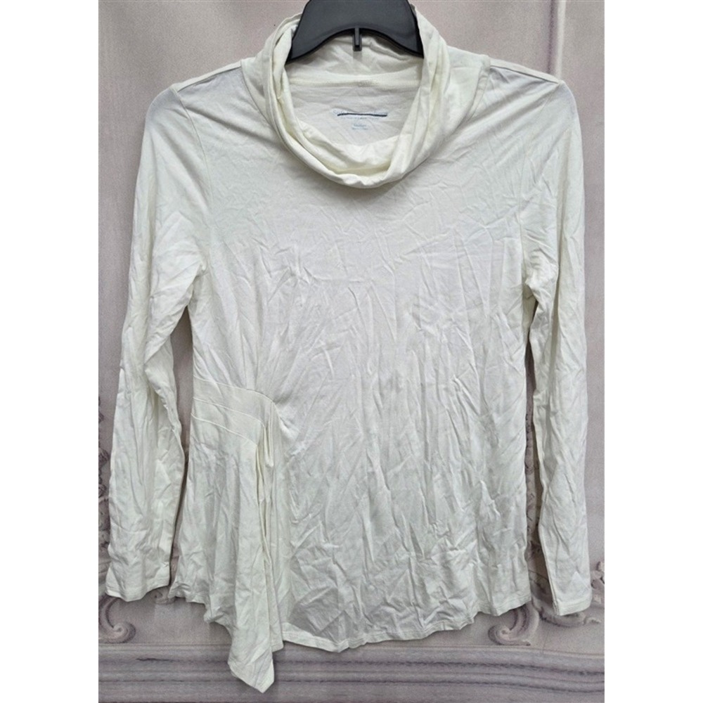 NWOT Soft Surroundings M Cowl Neck Tunic Ivory Top 132032